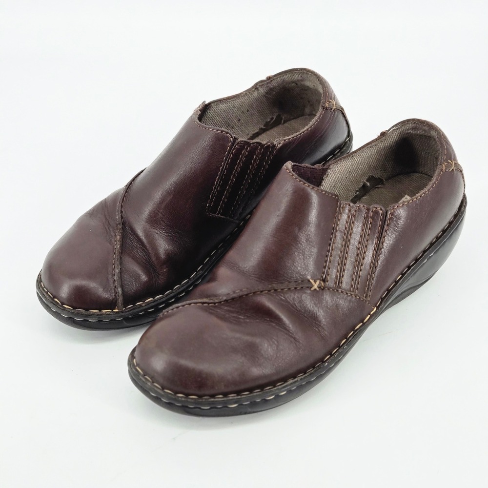 Eastland Lady Fingers Brown Leather Slip On Loafers Sneaker Disguise Mules 10M